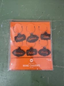 Halloween Wine Glass Charms, Set of 6: Poison Toxic Potion Ravenous Venomous NEW - Picture 1 of 2