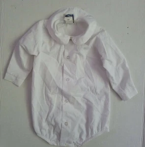 The Bailey Boys Vintage White Shirt 12 Month One Piece Doll Vintage Button Up  - Picture 1 of 5