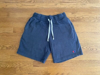 Champion Sweat Shorts Mens Medium Blue Gray Logo Drawstring 9" Y2K - Image 1 of 4