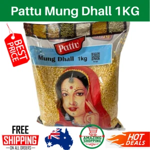 Pattu Mung Dhall 1KG Dal Lentils Moong Split Quality Top Premium Bulk Vegan Fre - Picture 1 of 2