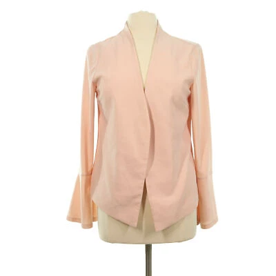 Chaqueta Blazer Adrianna Papell Para Mujer Manga Campana Melocotón Frente Abierto - Talla Mediana Foto 1 de 4