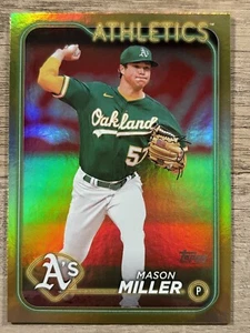 2024 Topps Series 2 Mason Miller Gold Foil #427 Oakland A's - Picture 1 of 2