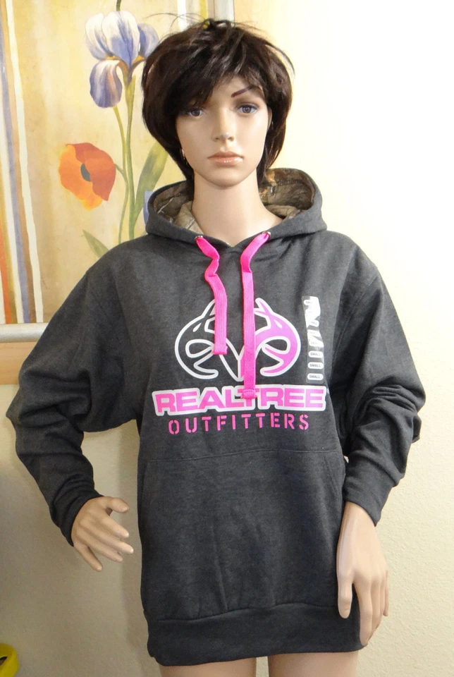 NUEVO REALTREE OUTFITTERS gris/púrpura o rosa suéter con capucha para mujer, S, M, L, 2XL Foto 1 de 1