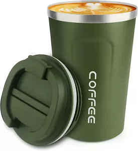 12 Oz Stainless Steel Vacuum Insulated Tumbler - Coffee Travel Mug Spill Proof w - Picture 1 of 8