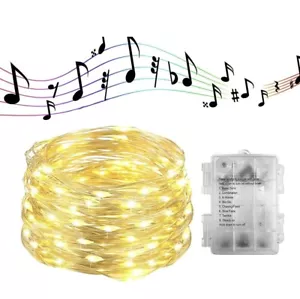 Christmas String Lights Decoration 50 LED 16.4Ft Timer 8 Modes Battery Operated - Picture 1 of 6