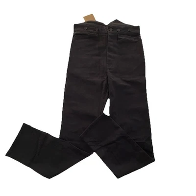 Pantalones Frontier Classics Para Hombre Negros Drifter Pantalones Talla 36 Reenactment Western Foto 1 de 4