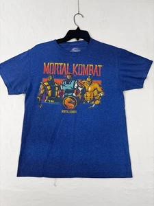 🐉 Mortal Kombat Grafik T-Shirt SM | Blau Warner Bros. Fighters Tee | 6164 - Bild 1 von 7