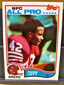 1982 NFC All Pro Topps HOF Ronnie Lott (RC) Football Card #486 -SF49ers/Sharp NM - Picture 1 of 12
