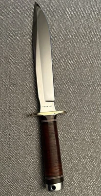 STEVE VOORHIS 8 1/2 “BOWIE , Leather Wrap  W/Lanyard Hole.Free Shipping.RARE - Image 1 of 4