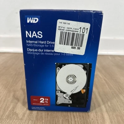 SEALED Western Digital WD RED 3.5" NAS 2 TB NAS Storage WDBMMA0020HNC-NRSN  - Image 1 of 4