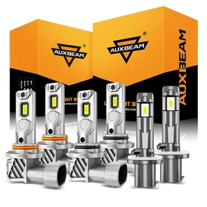 For GMC Envoy 2002-2009 AUXBEAM Fanless 1:1 Canbus LED Headlight Fog Light 6500K - Picture 1 of 17