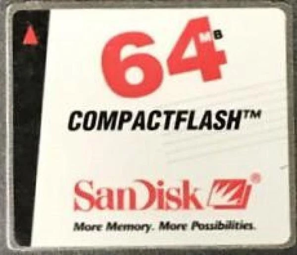 Sandisk CompactFlash CF Card 64Mb (SDCFBI-64-873) - Image 1 of 1