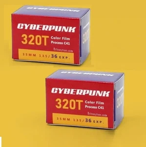 2 Rolls - Cyberpunk 320T C-41 Motion Picture 35mm 36exp 135 Color Negative Film - Picture 1 of 9