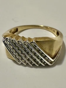 Marked 10K Diamond Ring Size 10 3.81g S5 - Picture 1 of 5