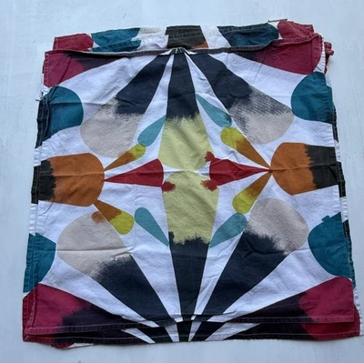 CRATE & BARREL Water Petal Abstract Art Cloth Napkins Cotton 22x22"  Set Of 6 - Image 1 of 4