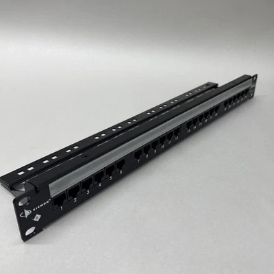 Siemon HD6‑24 24‑Port UTP Cat6 Panel • Flat 1U With Rear Cable Manager Included - Image 1 of 4