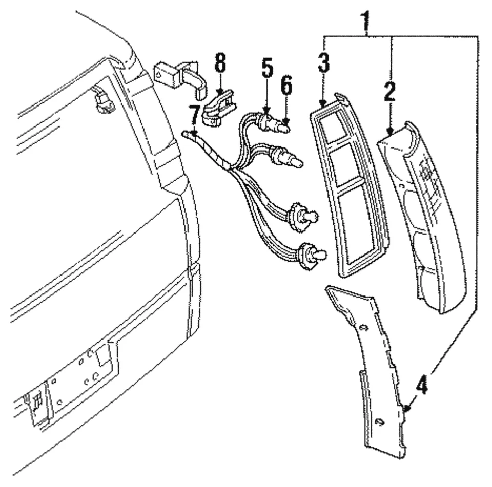 Conjunto de lámpara trasera GM 05977137 genuina Foto 1 de 1