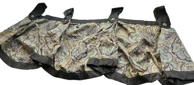 Waverly Valance Clarissa Paddock Shawl Spa  Tab Top 42 x 22 New Brown Multi - Image 1 of 4