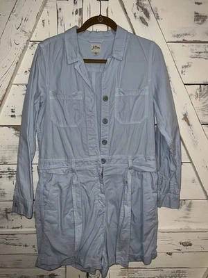 J. Mameluco utilitario Crew azul claro chino de fundición talla 8 manga larga con cinturón Foto 1 de 4