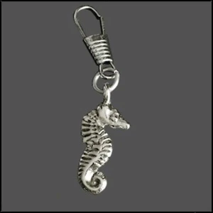 Seahorse Sea Horse Fish Zipper Pull / Key Chain / Charm Made in the USA - Picture 1 of 1
