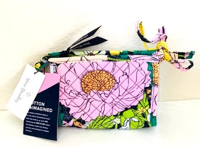 Vera Bradley ~ "Bloom Boom" ~ Bolso de Cosméticos Pequeño con Corbata/Zip ~ Nuevo con Etiquetas Foto 1 de 4