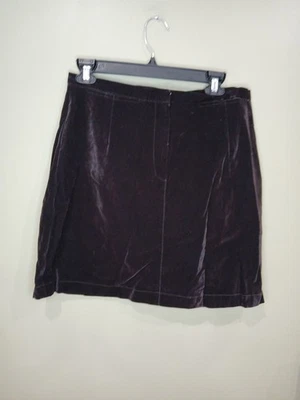 Falda lápiz de terciopelo marrón chocolate The Limited America talla 8 por encima de la rodilla Mid Ri Foto 1 de 4