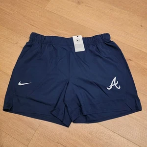 Nike Sport Shorts Herren XXL Navy Blau Dri Fit Atlanta Braves MLB Neu mit Etikett - Bild 1 von 14