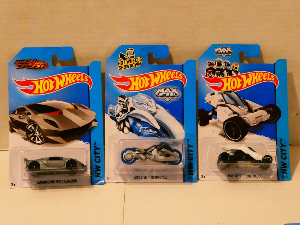 (3) Hot Wheels Need For Speed LAMBORGHINI SESTO ELEMENTO Max Acero TURBO RACER Foto 1 de 1