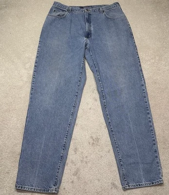 Pantalones de mezclilla vintage estructura holgados para hombre 36x34 azules hechos en EE. UU. AÑOS 90 Foto 1 de 4