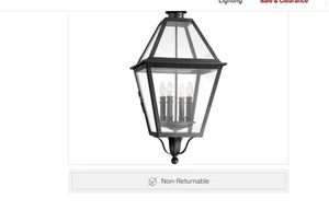Townsend 4 Light 13.5 inch Textured Black Outdoor Lantern - Picture 1 of 3