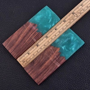 Custom Made Resin Wood Pair Scales For Knife Making Knife Handle 4.75'' x 1.75'' - Picture 1 of 3