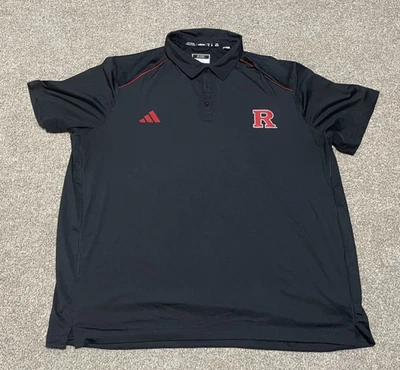 CAMISA POLO DE GOLF RUTGERS FUTBOL ADIDAS MANGA CORTA - TALLA 3XL (NUEVA) Foto 1 de 2