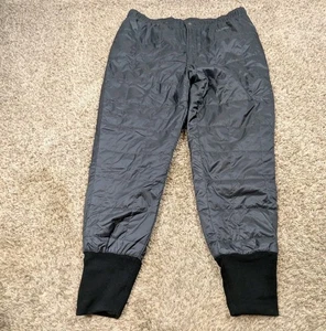 LL Bean Quilted Primaloft Insulated Pants Mens XL Dark Grey Snow Winter Stowaway - Picture 1 of 7