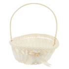  Portable Basket Woven Flower Egg Vintage Home Decor Girl Bride Wicker