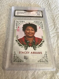 STACEY ABRAMS 2020 DECISION DIRECT HOLIDAY # 27 GRADED 10 L@@@K - Picture 1 of 2
