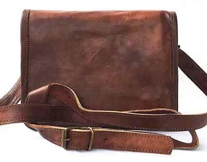 Neue handgefertigte Vintage-Umhängetasche aus braunem Leder Kuriertasche 11 Zoll - Bild 1 von 5