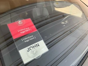 Sign Window Decal with 2 Strong Suction Cups - Customizable  - Bild 1 von 3