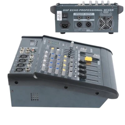 4 Channel Digital Bluetooth Audio Mixer Mixing Powered Mixer Amplifier TRS 16DSP - Image 1 of 4