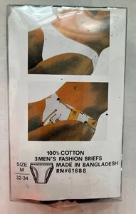 3 Paar 80er Vintage Herren Slips ohne Marke farbig Gr. M No Fly Jock Bulge - Bild 1 von 3