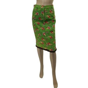 Falda lápiz floral multicolor verde vintage D&G Dolce Gabbana - Imagen 1 de 12