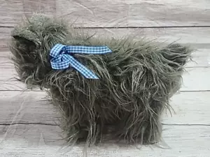 Rubie's Wizard Of Oz Plush Toto Dog Stuffed Animal Gray Blue Gingham Ribbon 10" - Picture 1 of 7