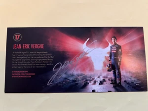 Jean Eric Vergne 8 x 4 handsignierte Fahrerkarte - Toro Rosso F1 TEAM - Bild 1 von 1