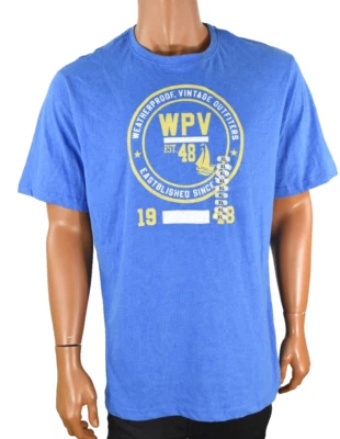 Camiseta impermeable para hombre XL nueva azul cuello redondo manga corta gráfica camiseta Foto 1 de 4