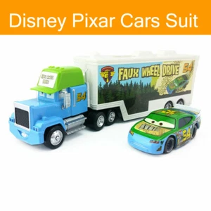 Disney Pixar Cars Lightning McQueen Mack Truck & Car 1:55 Diecast Toys Car No.54 - Picture 1 of 4