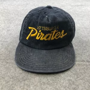 Vintage Pittsburgh Pirates Hat Corduroy Script Spell Out Sports Specialties - Picture 1 of 13