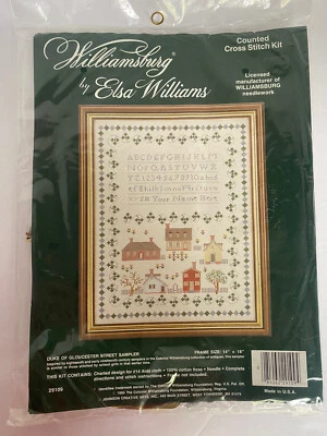Elsa Williams Williamsburg Duke Of Gloucester Cross Stitch Kit Sampler 29109 NIP - Image 1 of 4