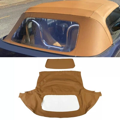 Ajuste Mazda Miata 1990-2005 conversível capota macia com janela de plástico bege conversível - Imagem 1 de 4