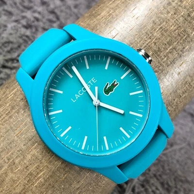 Женские кварцевые аналоговые часы Lacoste LC.79.3.47.2705 с синим силиконовым ремешком 38 мм 6 3/4 дюйма - Изображение 1 из 4