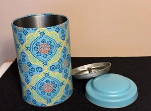 "Contenedor hermético decorativo de metal hierba de té especias 5""x 3""" - Imagen 1 de 6