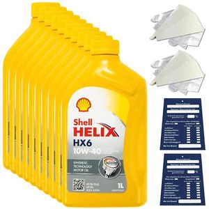 10 Litre Original Shell Helix HX6 10W40 Huile 550039794 MB 229.3 RN0700 Kit